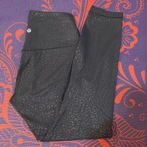 lululemon athletica Black Leopard Leggings